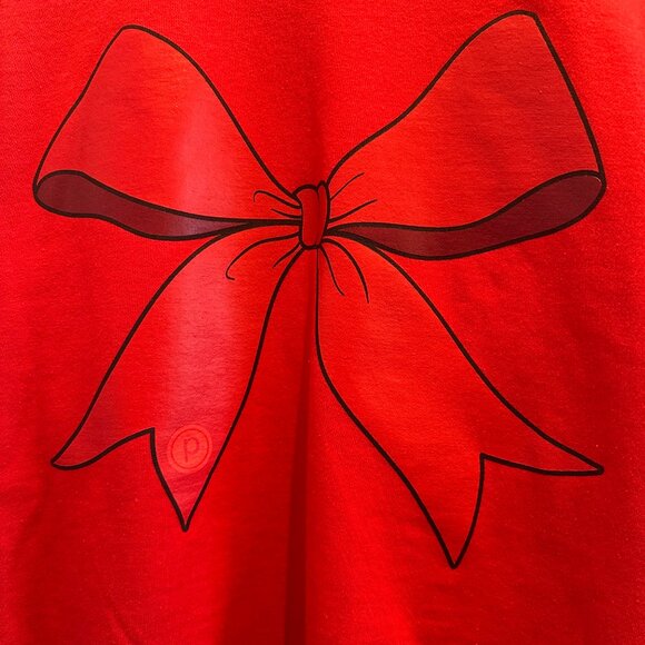 NWT Pure Barre Bow Crew Sweatshirt, Red, Logo on bow - Picture 3 of 5